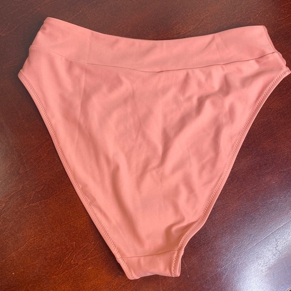 Gymshark Peach / Coral High Waist Bikini Bottom Swimwear Small - Picture 3 of 5